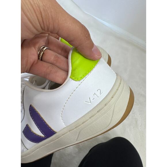 VERT V-12 White Leather Sneakers Women’s Size 7 - Picture 2 of 11